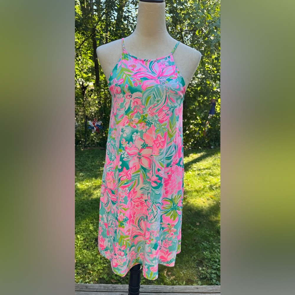 Lilly Pulitzer Margot Hot On The Scene Pima Cotton Jersey Swing Tank Dress XS